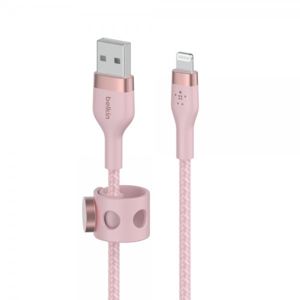 Belkin BOOST CHARGE USB-A to LTG_Braided Silicon 3m Pink