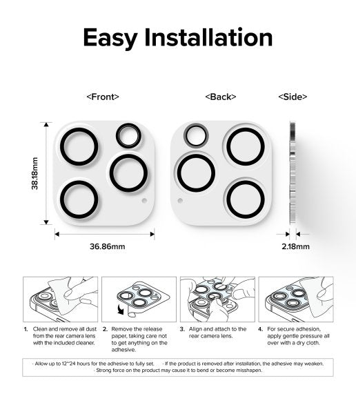 Ringke iPhone 15 Pro Kamerabeskytter Camera Protector Glass 2-pakning