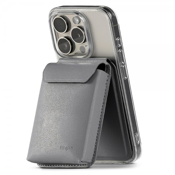 Ringke Kortholder Stand Pocket Magnetic MagSafe Light Gray