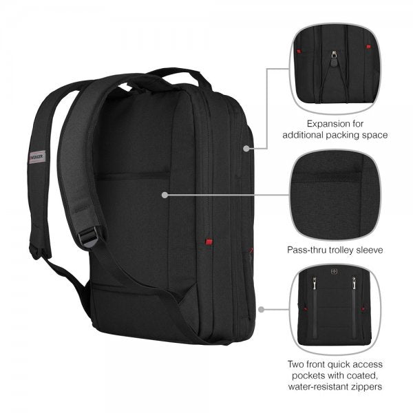 Wenger City Traveler Carry-On 16" Dataryggsekk Svart