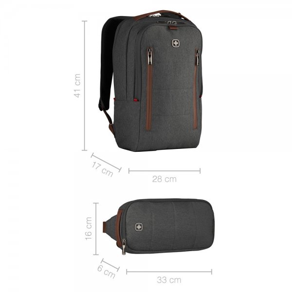 Wenger City Upgrade 16" Dataryggsekk Grå