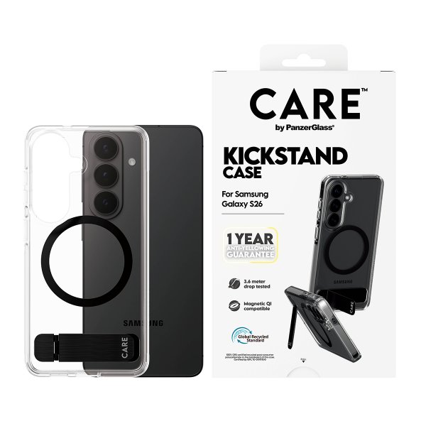 CARE by PanzerGlass Samsung Galaxy S26 Deksel Kickstand MagSafe Transparent