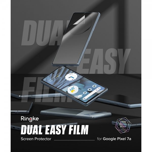 Ringke Google Pixel 7a Skjermbeskytter Dual Easy Film 2-pakning