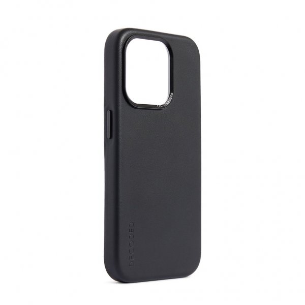 Decoded iPhone 15 Pro Deksel Leather Backcover Svart