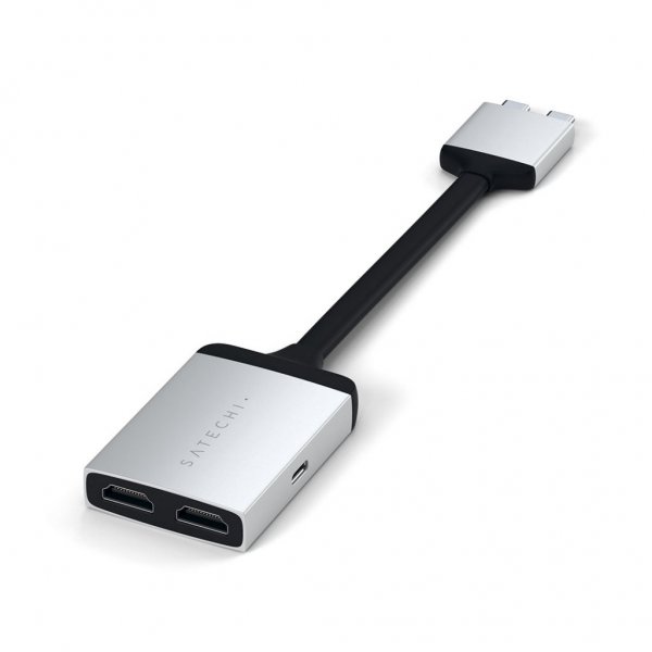Satechi USB-C dubbel HDMI-Adapter Sølv
