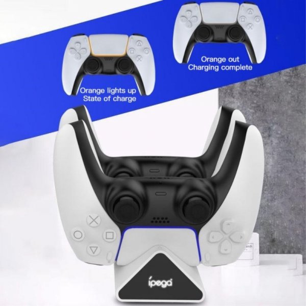 Ipega Dobbeltladestasjon for PS5 kontroller
