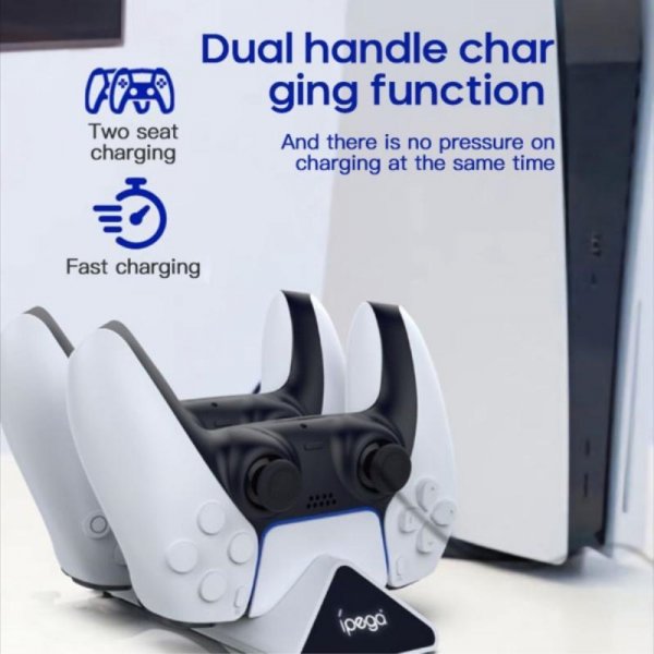 Ipega Dobbeltladestasjon for PS5 kontroller