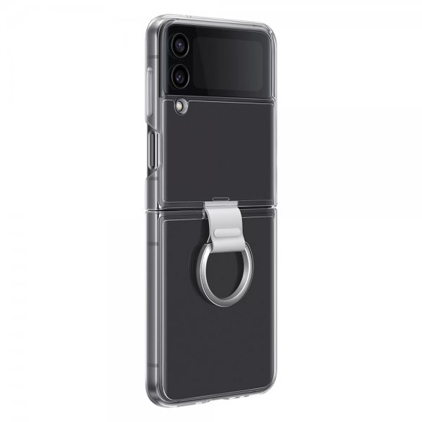 Samsung Original Galaxy Z Flip 4 Deksel Clear Cover with Ring Transparent