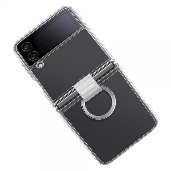 Samsung Original Galaxy Z Flip 4 Deksel Clear Cover with Ring Transparent