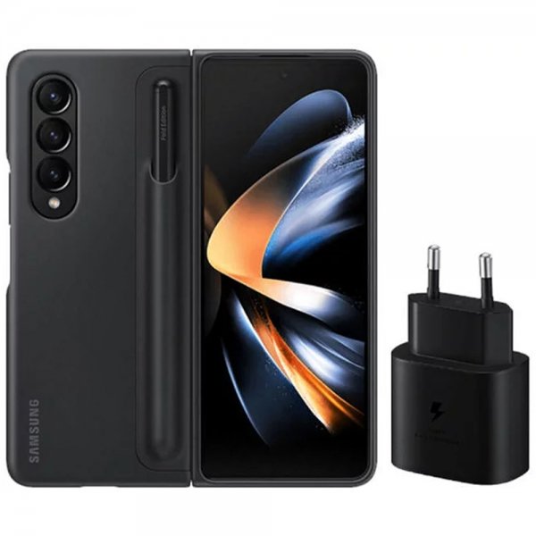 Samsung Original Galaxy Z Fold 4 Note Package Case + S Pen + 25W Travel Adapter