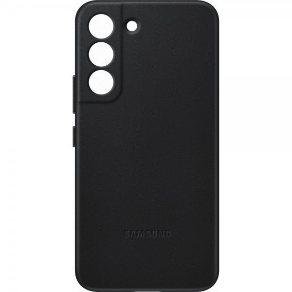 Samsung Original Galaxy S22 Deksel Leather Cover Svart