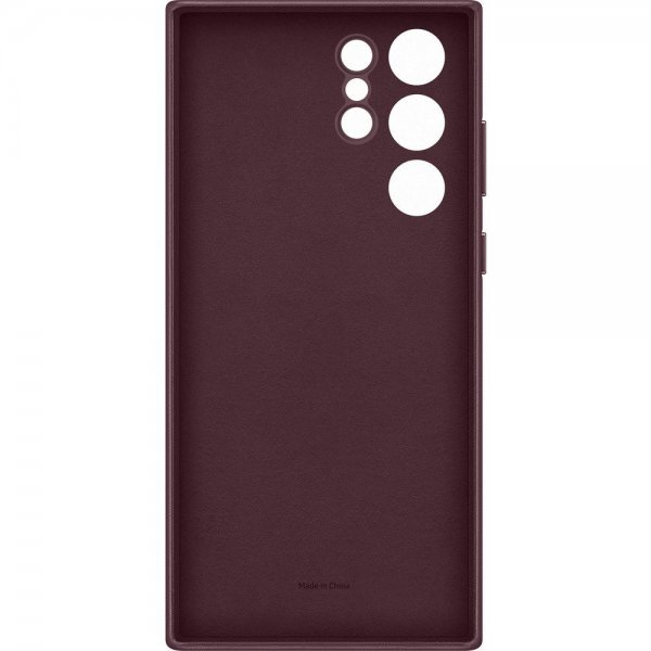 Samsung Original Galaxy S22 Ultra Deksel Leather Cover Burgundy