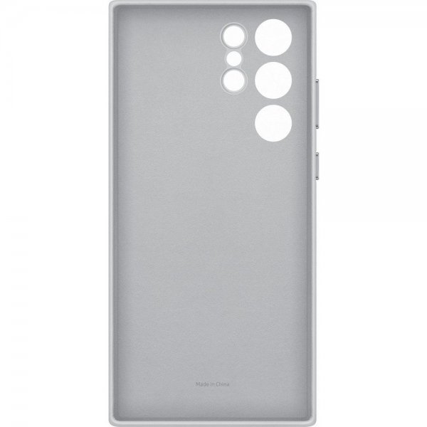 Samsung Original Galaxy S22 Ultra Deksel Leather Cover Light Gray