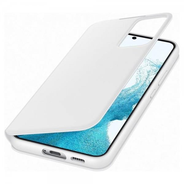 Samsung Original Galaxy S22 Etui Smart Clear View Cover Hvit