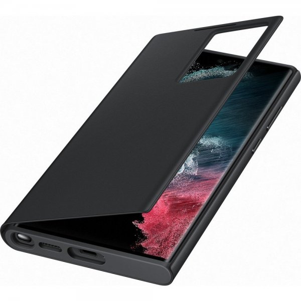 Samsung Original Galaxy S22 Ultra Etui Smart Clear View Cover Svart