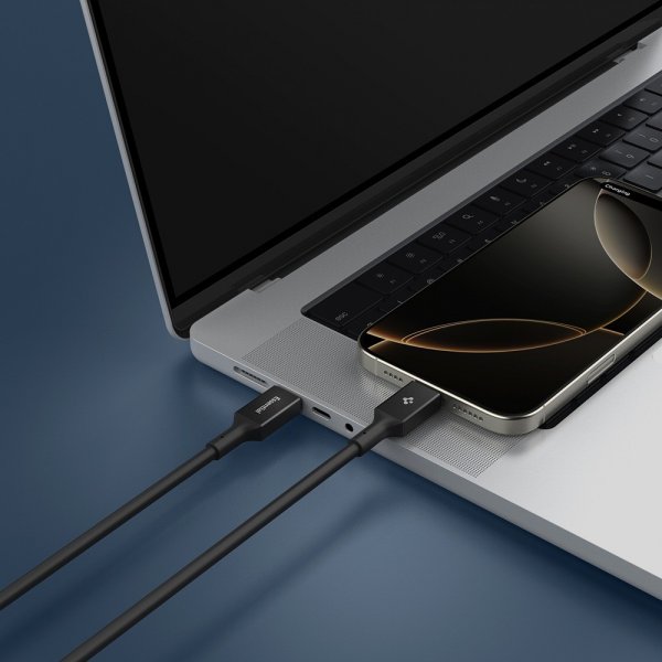 Spigen Essential Kabel USB-C/USB-C 240W 1.2m Svart