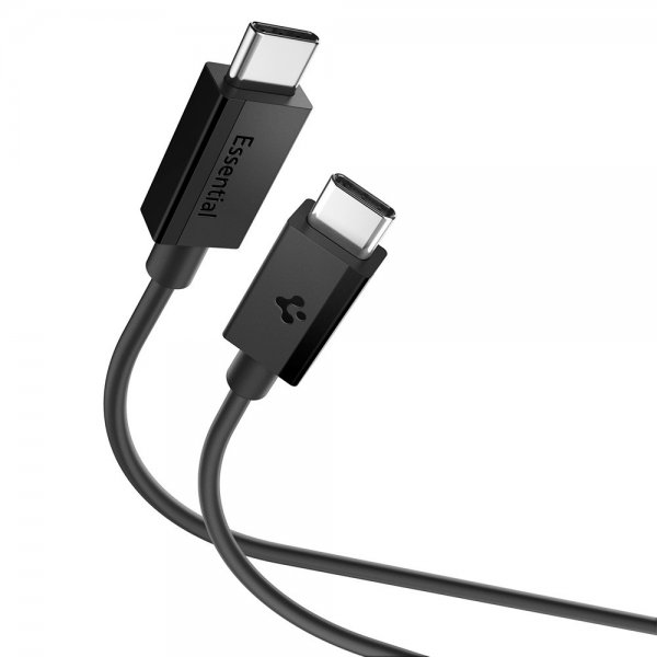 Spigen Essential Kabel USB-C/USB-C 60W 2m Svart