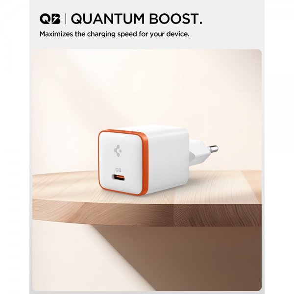 Spigen Essential Lader 30W USB-C Hvit