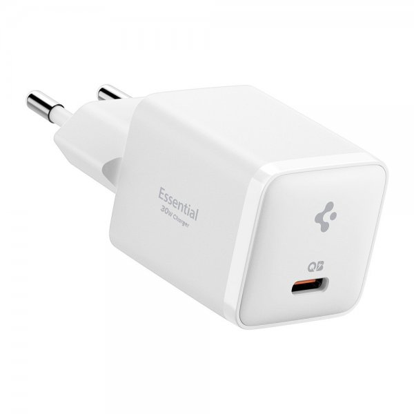 Spigen Essential Lader 30W USB-C Hvit