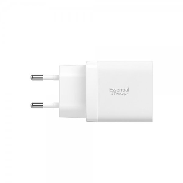 Spigen Essential Lader 47W 2xUSB-C Hvit