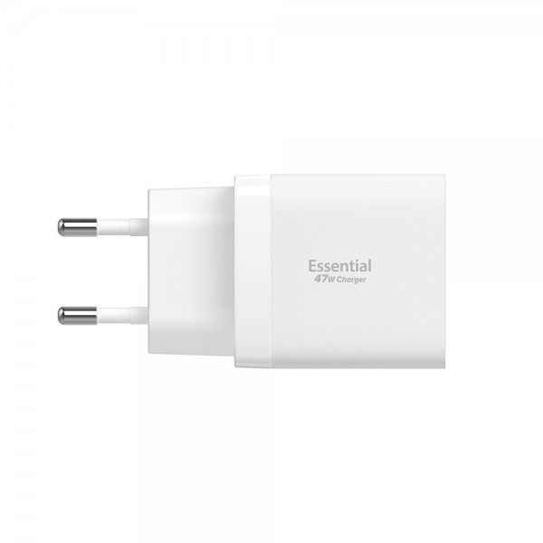 Spigen Essential Lader 47W 2xUSB-C Hvit