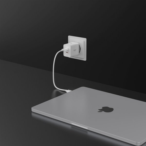 Spigen Essential Lader 47W 2xUSB-C Hvit