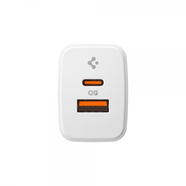 Spigen Essential Lader USB-C/USB-A 20W Hvit