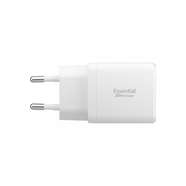 Spigen Essential Lader USB-C/USB-A 20W Hvit