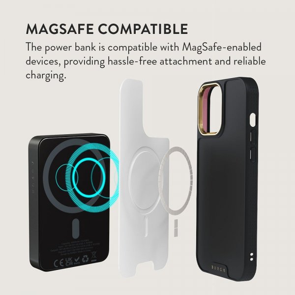 Burga Powerbank MagSafe 5000 mAh Favorite Bikini Metallgrå