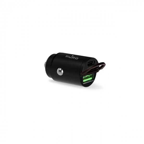 Puro Mobillader til bil Bullet 30W USB-C/USB-A Svart