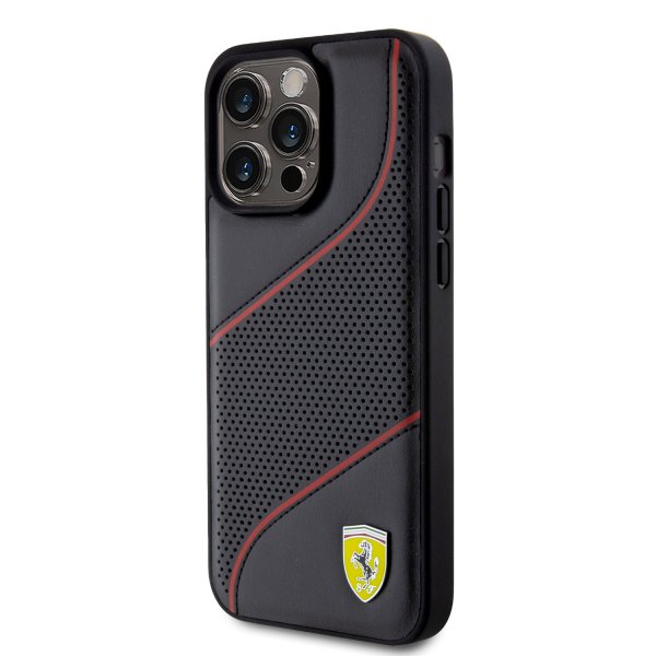 Ferrari iPhone 15 Pro Max Deksel Perforert Svart