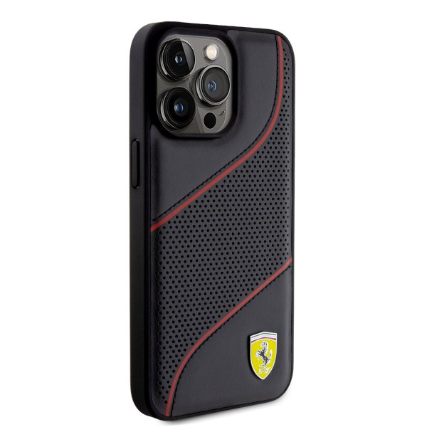 Ferrari iPhone 15 Pro Max Deksel Perforert Svart