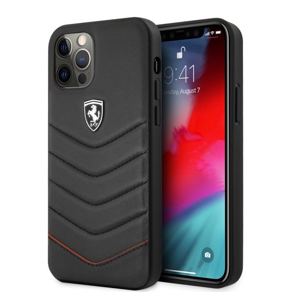 BMW iPhone 12 Pro Max Deksel Off Track Quilted Svart