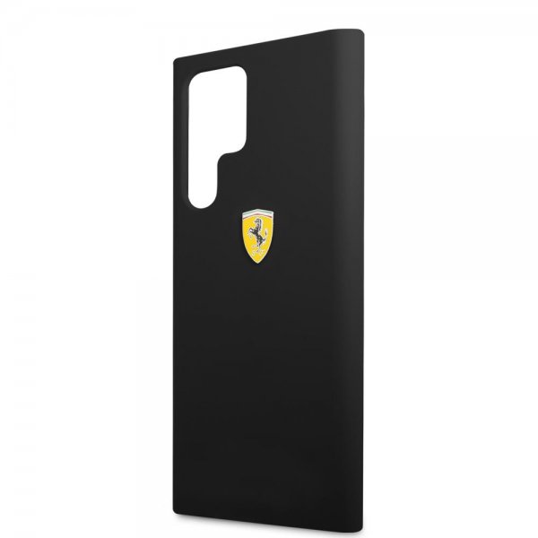 Ferrari Samsung Galaxy S22 Ultra Deksel Metal Logo Svart