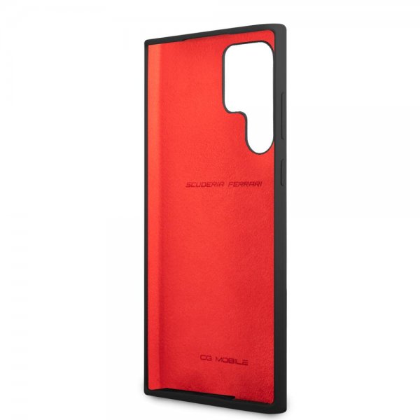 Ferrari Samsung Galaxy S22 Ultra Deksel Metal Logo Svart