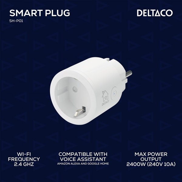 Deltaco Smart Home Smart Plugg WiFi Fjernbryter
