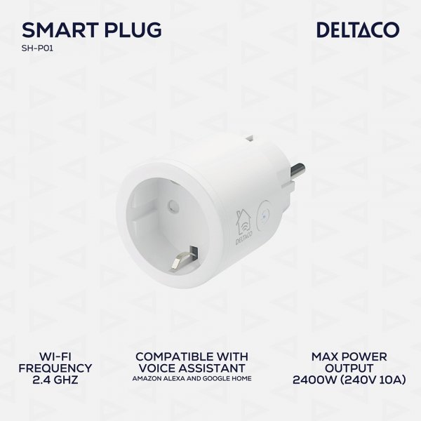 Deltaco Smart Home Smart Plugg WiFi Fjernbryter