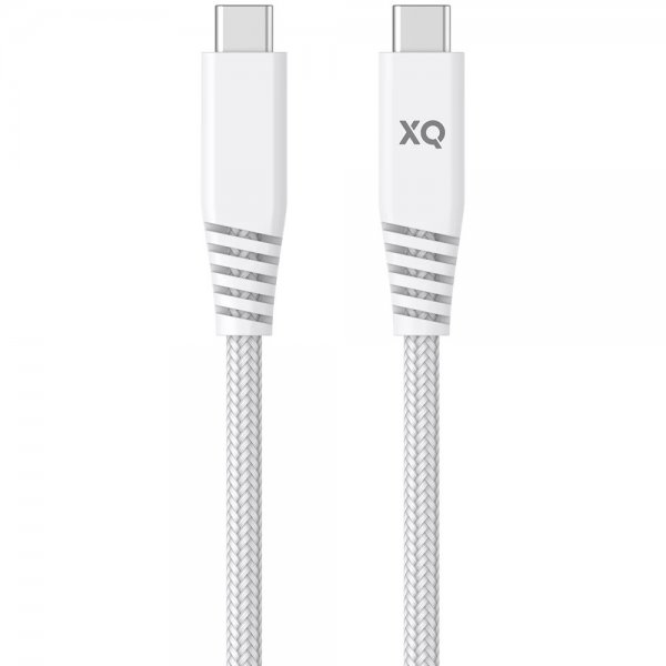 Xqisit Kabel Braided USB-C/USB-C 3.1 2m Hvit