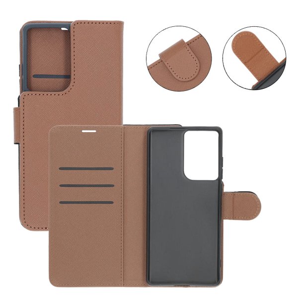 Motorola Edge 50 Fusion Etui med Stativ Brun