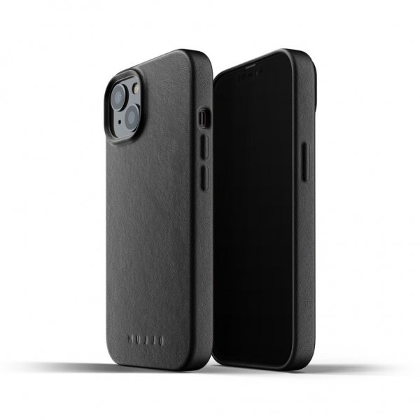 Mujjo iPhone 13 Deksel Full Leather Case Svart