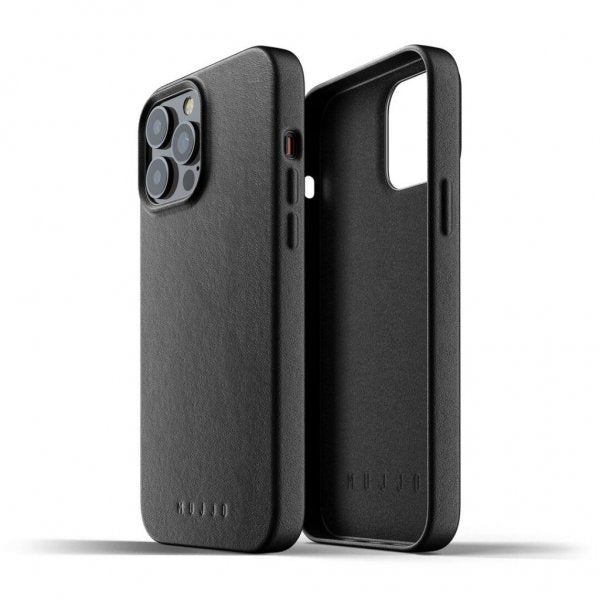 Mujjo iPhone 13 Pro Max Deksel Full Leather Case Svart