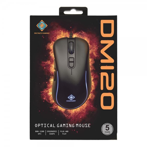 Deltaco Gaming DM120 Spillmus RGB Svart