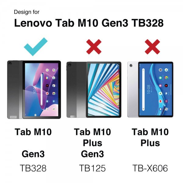 Armor-X Lenovo Tab M10 (3rd Gen) TB328 Deksel Rainproof Rugged Case Hand Strap Kickstand