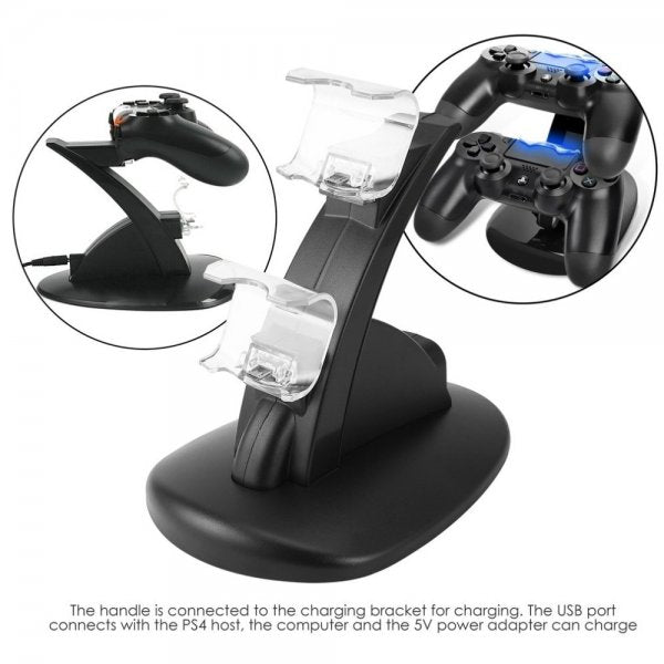 Ladingstativ for 2 PlayStation 4 -kontroller