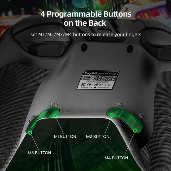 EasySMX Bayard 9124 Switch/Android/PC Programmable Wireless Gamepad Svart
