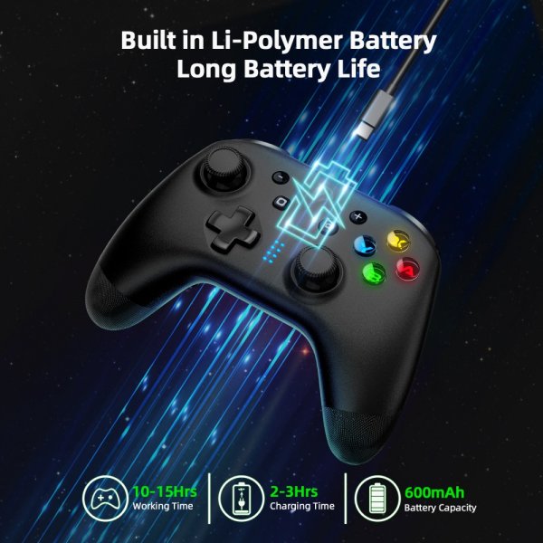 EasySMX Bayard 9124 Switch/Android/PC Programmable Wireless Gamepad Svart