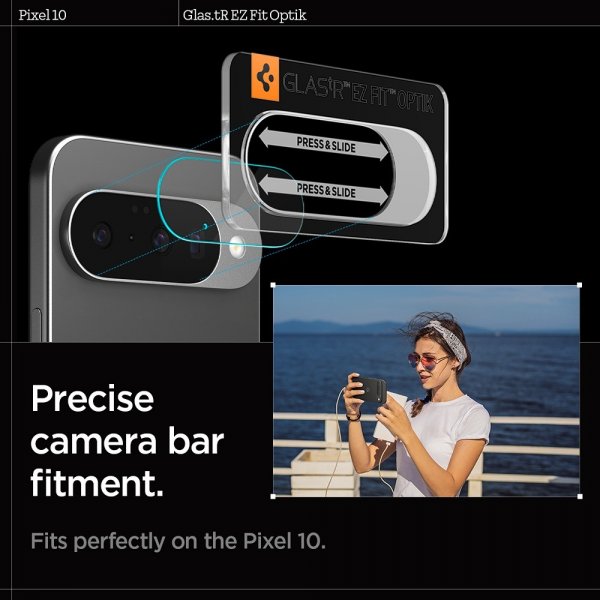 Spigen Google Pixel 10 Kamerabeskytter Glas.tR EZ Fit Optik 2-pakning