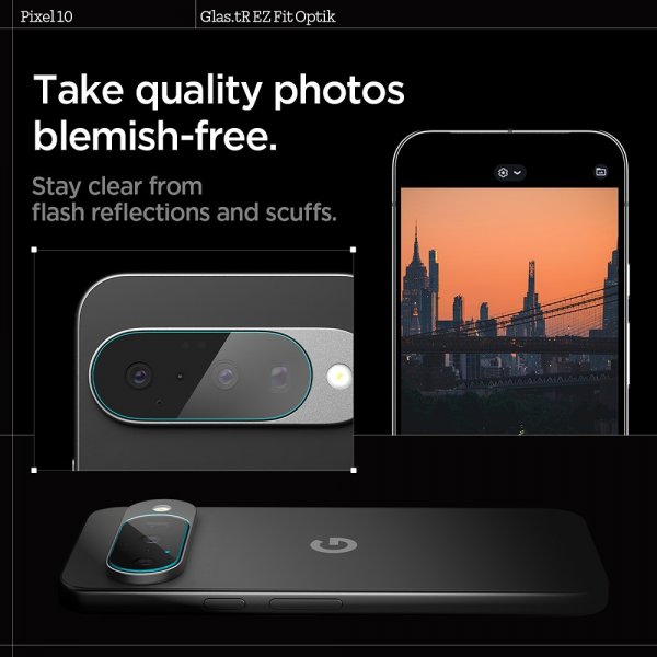 Spigen Google Pixel 10 Kamerabeskytter Glas.tR EZ Fit Optik 2-pakning