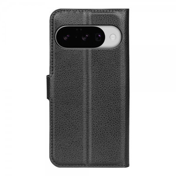 Google Pixel 10/Pixel 10 Pro Etui Litchi Svart