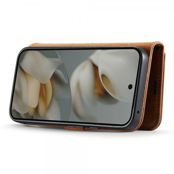 Dg.Ming Google Pixel 10/Pixel 10 Pro Etui Avtagbart Deksel Brun